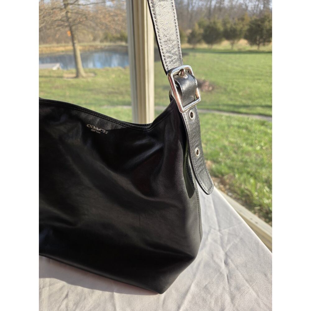 Coach Legacy Shoulder Bag Black Leather Authentic Purse AS IS Hobo Bag Satchel - Picture 7 of 16